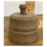 Primitive wooden butter mold
