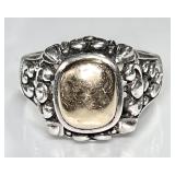 Joseph Esposito Sterling 14k gold heavy ring