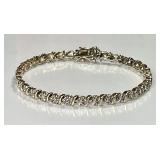 Gold over sterling silver bracelet