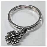 James Avery sterling Jerusalem Cross dangle ring