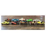 10 Hot Wheels diecast vehicles
