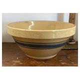 Blue band stoneware bowl