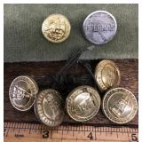 Collection of uniform buttons