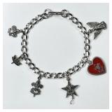 Sterling Boy Scout den mother charm bracelet