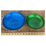 2 enameled metal bowls