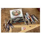 Large collection of ballpoint pens
