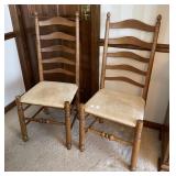 2 ladderback chairs