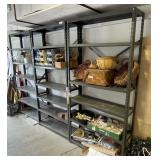 3 metal shelf units 6