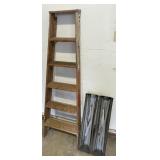 2 metal folding sawhorses, 6