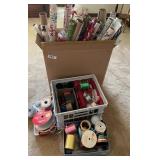 Wrapping paper and ribbons
