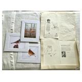 3 David Hammond prints, Parnell owl print