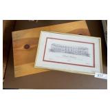 2005 John Pils print of Busch stadium, + box