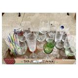 Flat of stemware