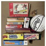 Large flat of games and basketball
