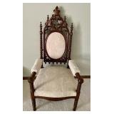Ornate antique armchair