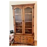 One-piece china hutch 40" x 16" x 74" tall