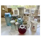 Beer steins, canning jars, pitchers, etc.