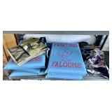 Stadium cushions, Cardinal hat, Rams coolers