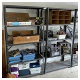 2 gray metal shelf units 6