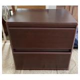 Wood 2-drawer lateral filing cabinet w/keys