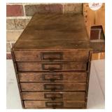 Antique 6-drawer cabinet --back is missing