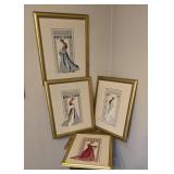 Framed cross stitch art