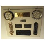 Award with dials, gauges, thermometers