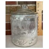 Glass flour canister jar