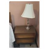 Mid century night stand with lamp