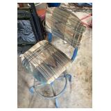 Upholstered swivel stool