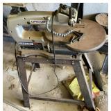 Dremel 16" scroll saw mounted on legs