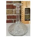 Clear glass decanter