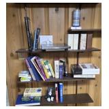 Books on shelves