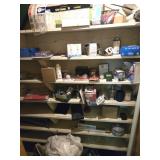 Contents of closet under basement stairs
