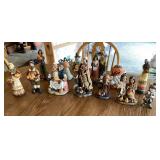 Group of seasonal Autumn figures