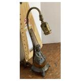 Aztec god figural lamp