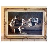Original dogs oil painting on canvas by Brofsky