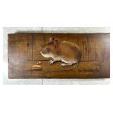 Brother Matthew mouse painting on wood