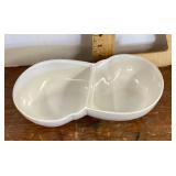 Frankoma Pottery divided bowl