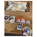 Box of assorted baseball cards