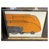 Raymond Loewy signed print "Silver Train"