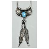 Sterling silver turquoise necklace