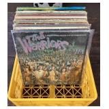 Crate of LPs
