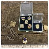 School awards and Girl Scout pins