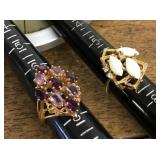 Heavy gold electroplated costume jewelry rings