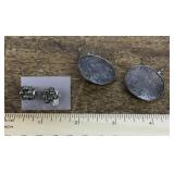 2 pair sterling silver earrings