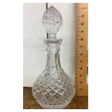 Crystal decanter with ground stopper