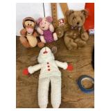 Plush animals and Lambchop hand puppet