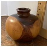 Vietnamese turned wood vase