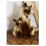 Howard Kron Siamese cat TV lamp